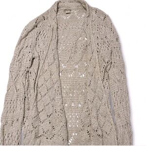 Lucky Brand Cream Cable Knit Cardigan